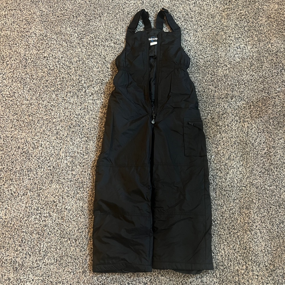 Rawik Kids Black‎ Insulated Snow Bibs Overalls Size 2XL/8 8029A Winter Ski Pants